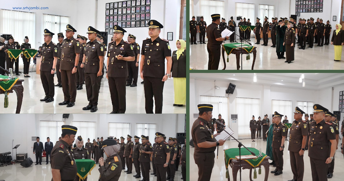 Akselerasi Penegakan Hukum Berlandaskan Nurani, Kajati Jambi Lantik Pejabat Utama Jajaran Adhyaksa