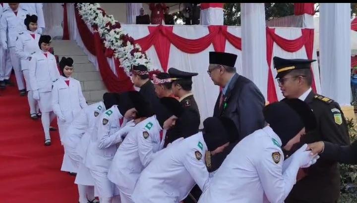 Dihadiri Jajaran Forkopimda, Upacara HUT RI ke-81 di Merangin Berlangsung Tertib