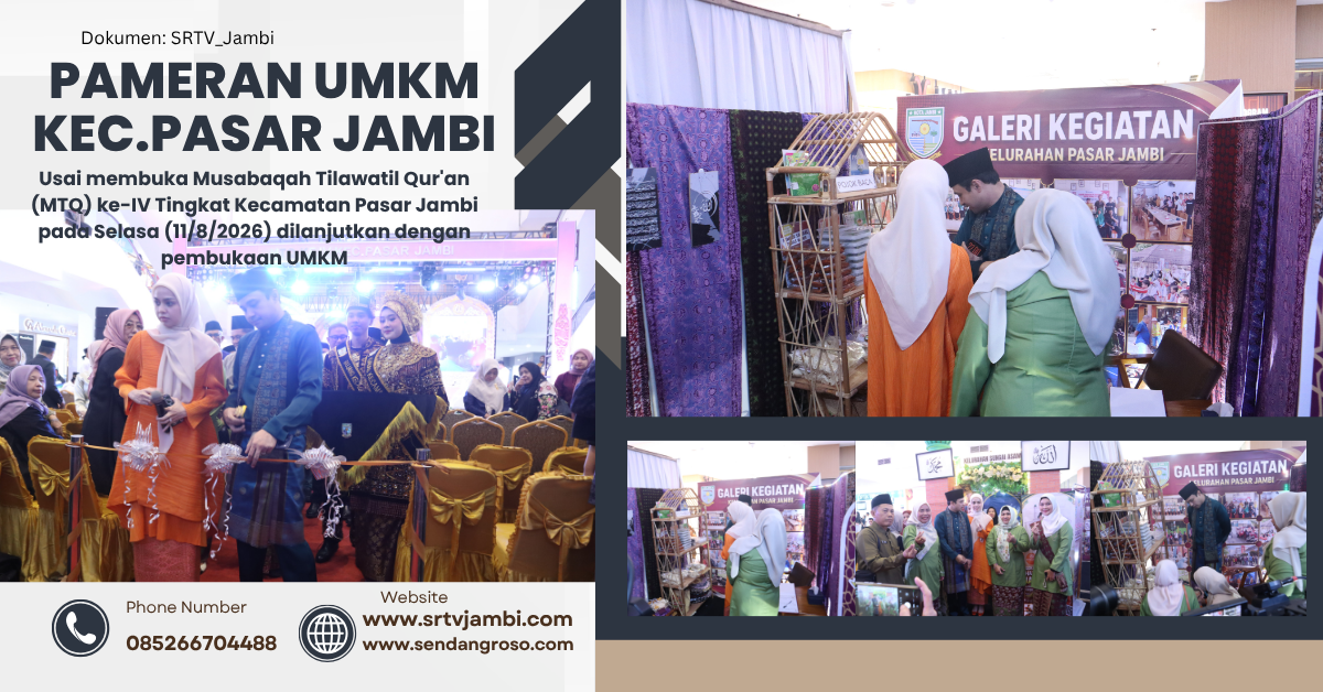 Usai Buka MTQ ke-IV, Wakil Wali Kota Jambi Diza Hazra Aljosha Resmikan Pameran UMKM di Mal WTC