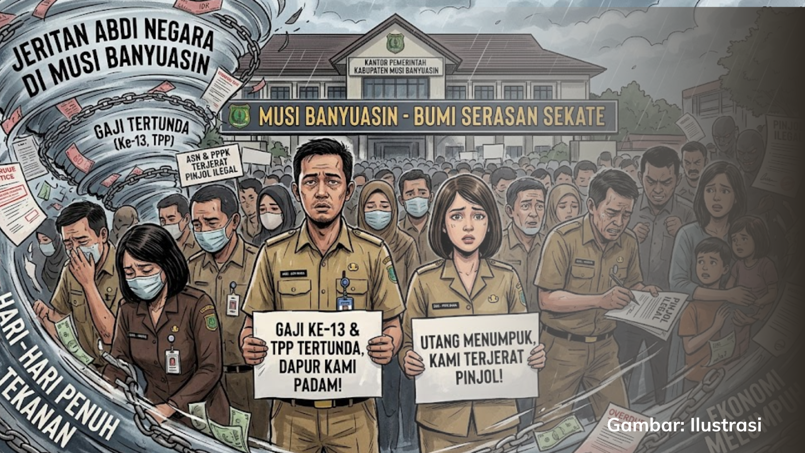 Jeritan Abdi Negara di Musi Banyuasin: Saat Gaji Tertahan Menyeret ASN dan PPPK ke Pusaran Utang