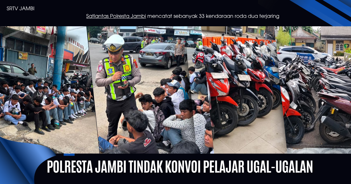 Konvoi Ugal-ugalan Saat HUT RI ke-81, 33 Sepeda Motor Pelajar Diamankan Polresta Jambi