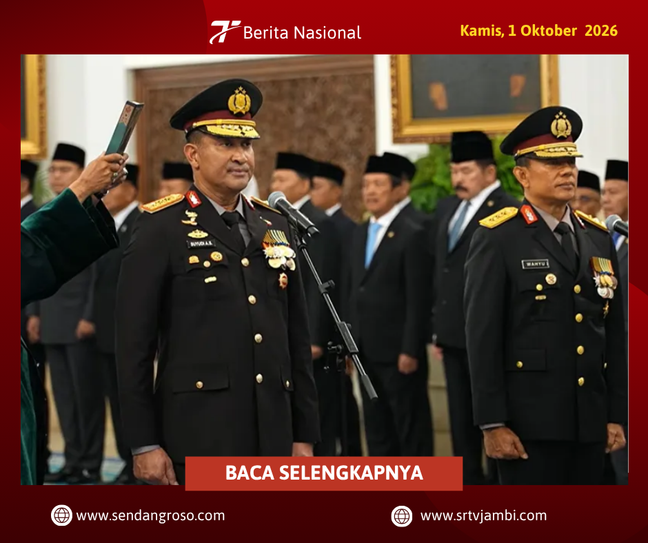 Presiden Prabowo Lantik Jenderal Suyudi Ario Seto Jadi Kapolri dan Komjen Wahyu Hadiningrat Sebagai Wakapolri