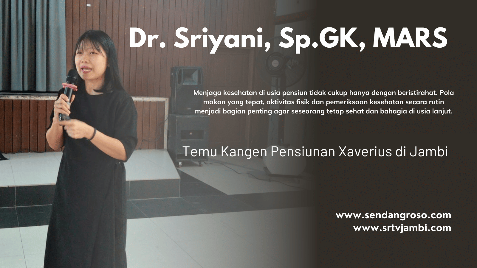 Dr. Sriyani Ajak Pensiunan Xaverius Jambi Terapkan Gizi Seimbang agar Tetap Sehat di Usia Lanjut